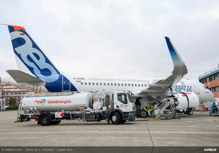 Sustainable Aviation Fuel airbus totalenergies
